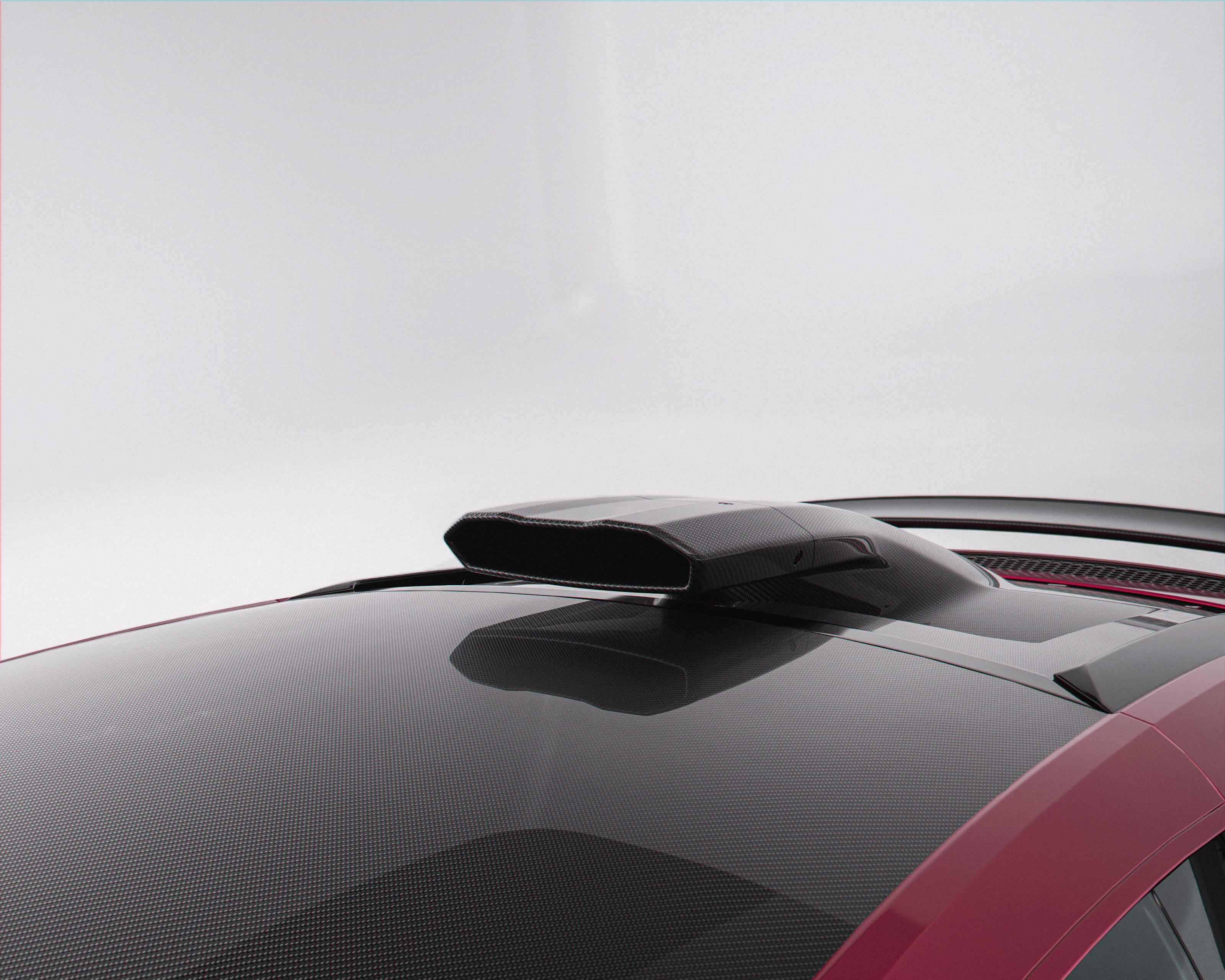 Audi R8 Gen 2 Roof Scoop Engine Lid dry carbon intake close up carbon Avalanche Design 2016 2024