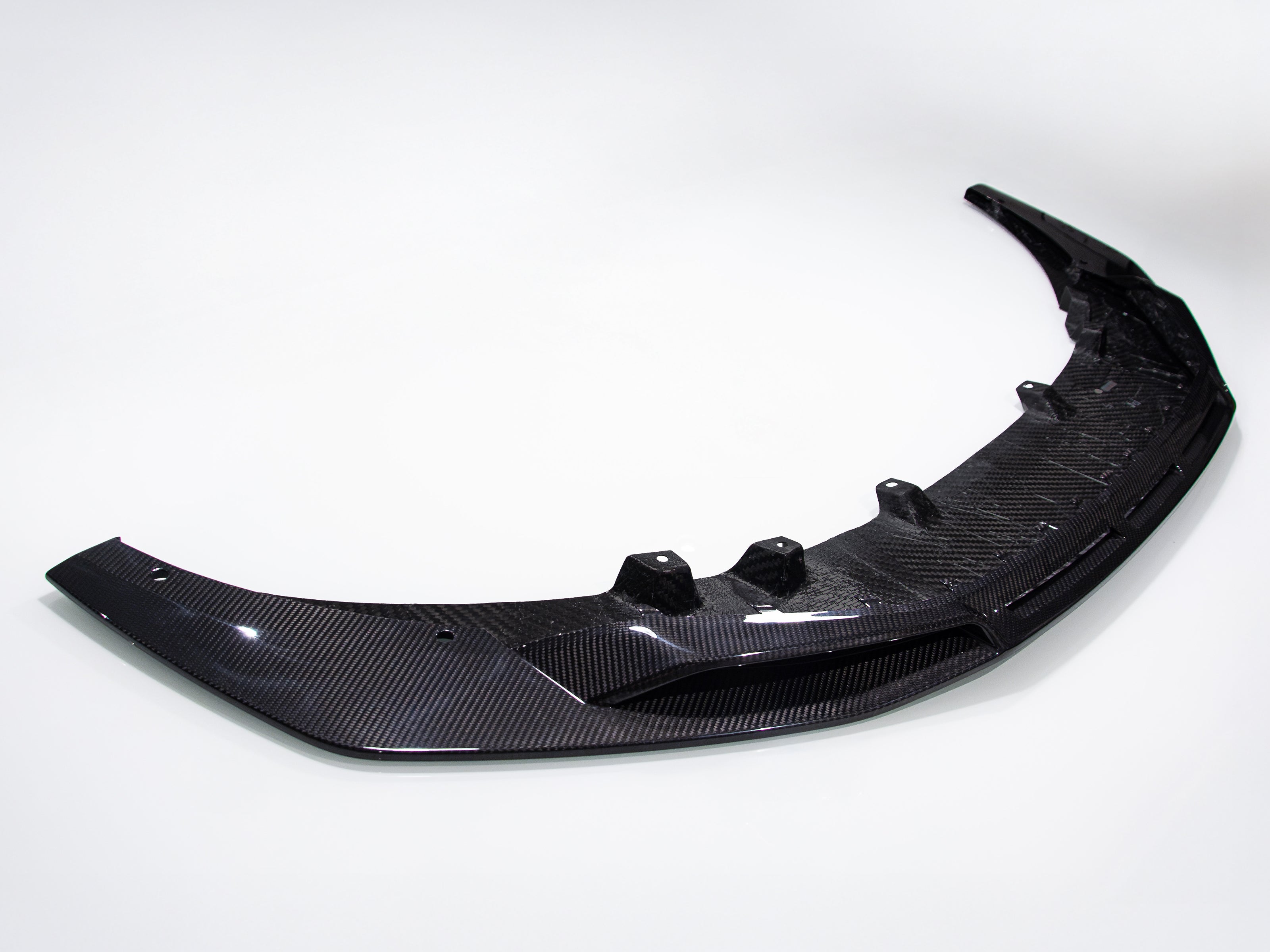 Audi R8 front lip splitter in dry carbon for 2016 2017 2018 Gen 2 full product view
