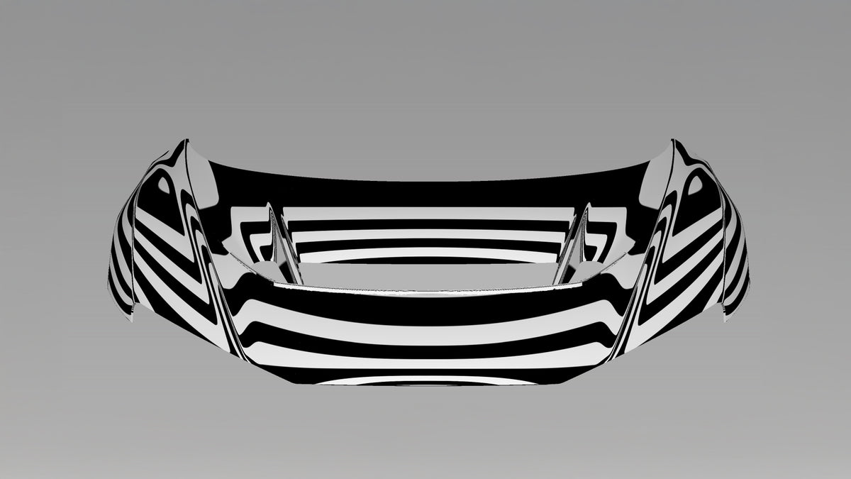 Automotive Class A surfacing evaluation in Autodesk Alias using zebra stripe analysis to refine surface continuity and exterior form quality by Avalanche Design