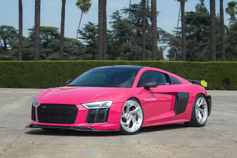 Avalanche Design California automotive design studio Audi R8 Gen 2 project featuring original vehicle design development, custom forged wheels, carbon fiber aero and performance focused exterior integration